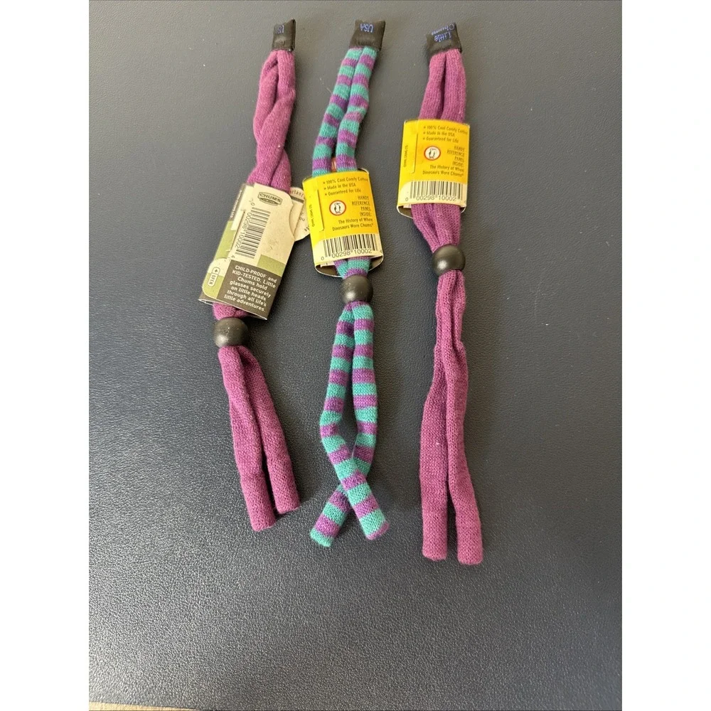 Chums LIttle Chums Eyeglasses Retainer Cord 3‎ Pack Blue Purple New 0847
